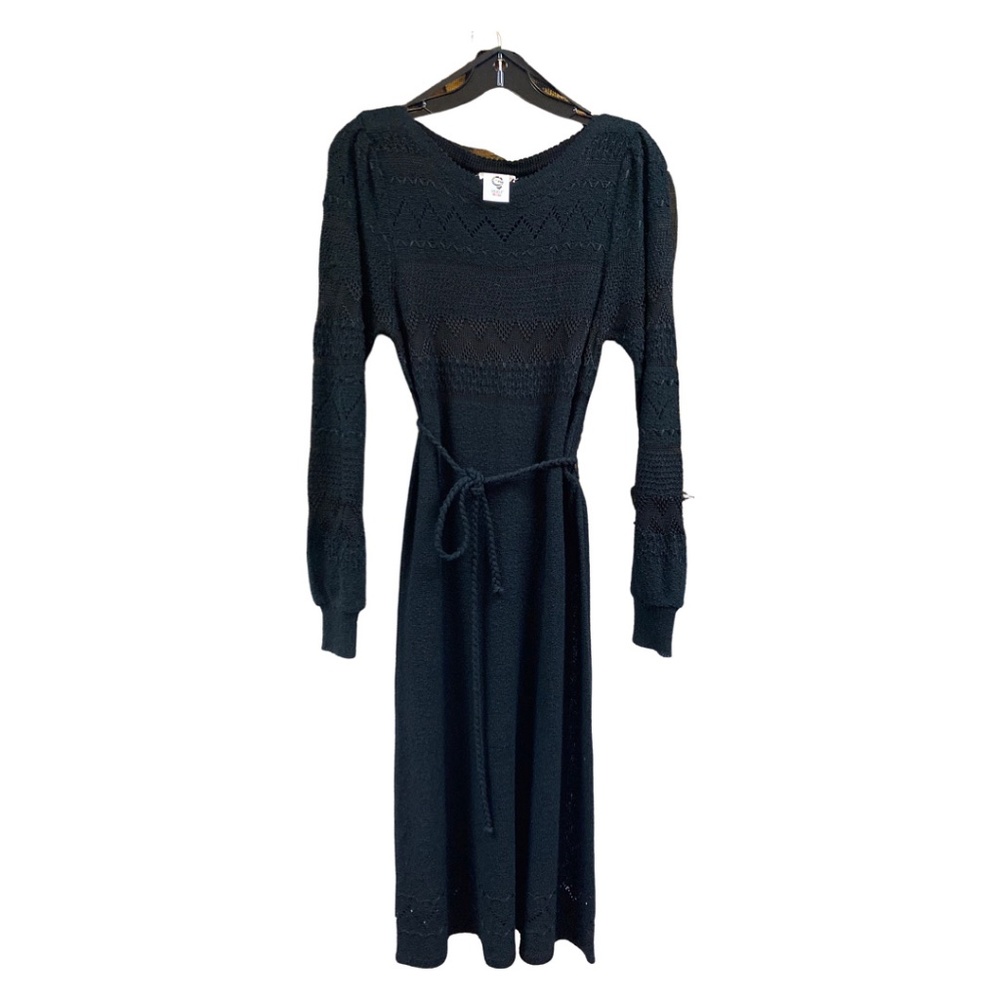 1970’s Just Mort brand black sweater dress